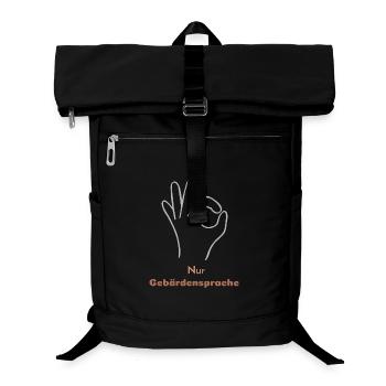 Nur Gebärdensprache - Laptop-Rucksack  - Schwarz - Vorne