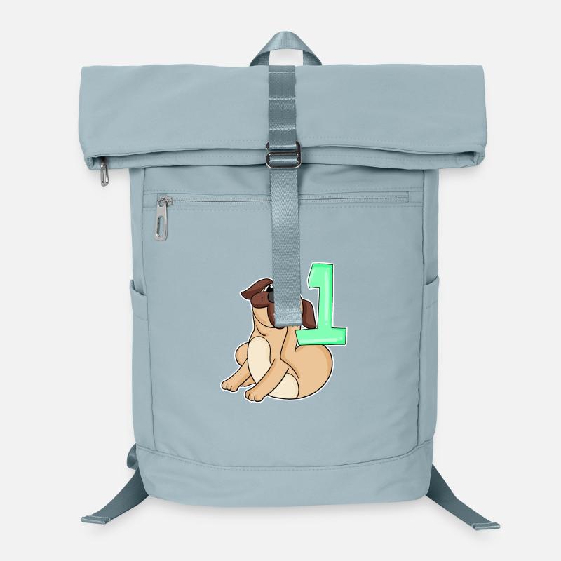 Zahl 1 Nummer Eins - Mops Hund Motiv Laptop-Rucksack 