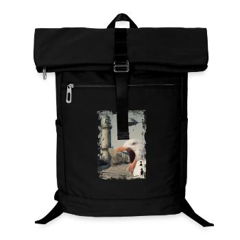 UFO - Möwe - Rostock - Teepot - Warnemünde - Laptop-Rucksack  - Schwarz - Vorne