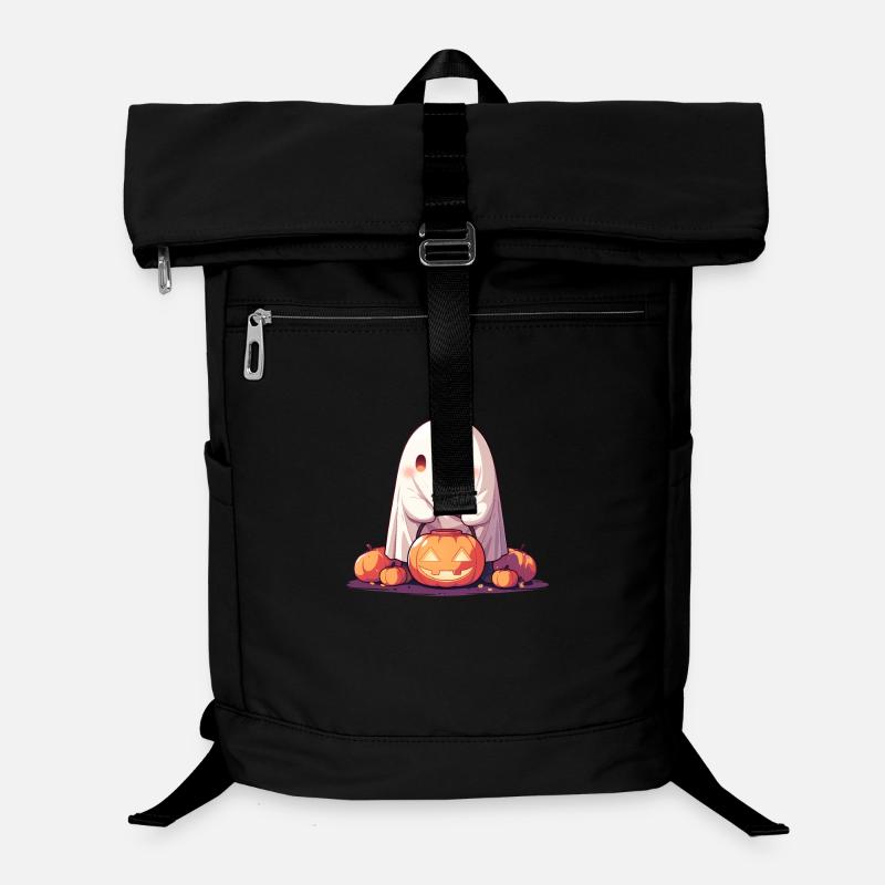 Ghost Ghost Pumpkin Lantern Halloween Gift Laptop Backpack
