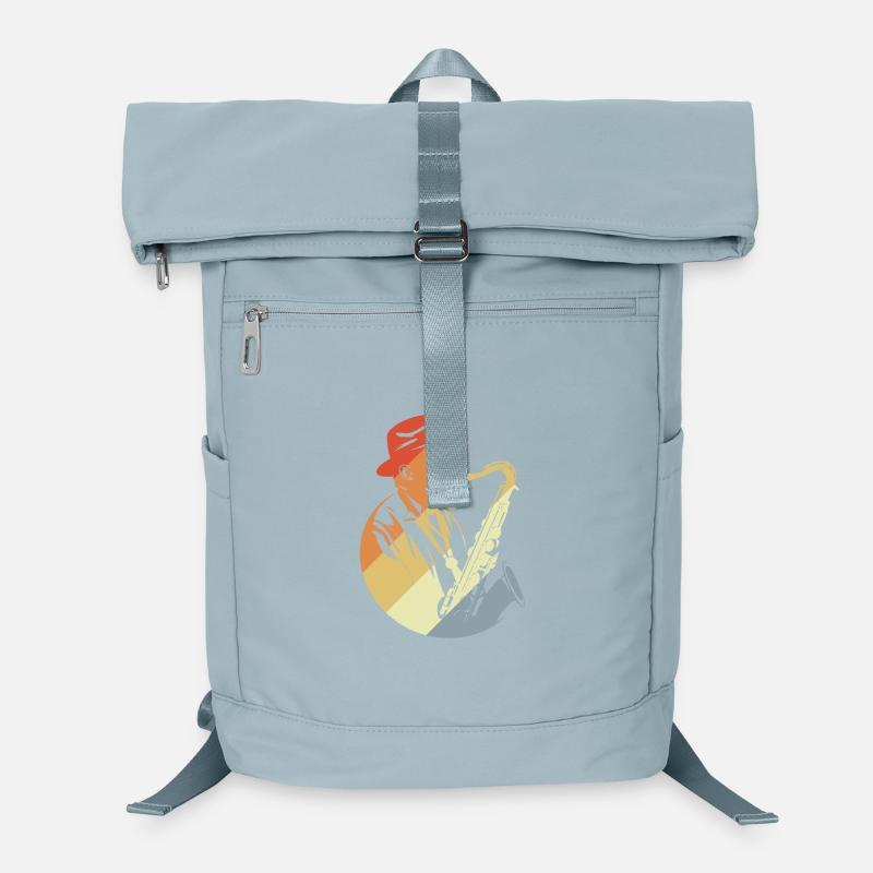 Saxophone Player Retro Laptop Backpack