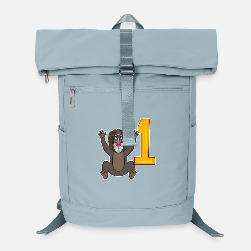 Number 1 Number One - Monkey Motif Laptop Backpack