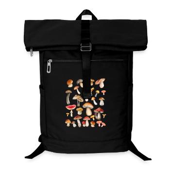 Champignons - T-shirt pour la cueillette de champignons - Sac à dos ordinateur - noir - Devant
