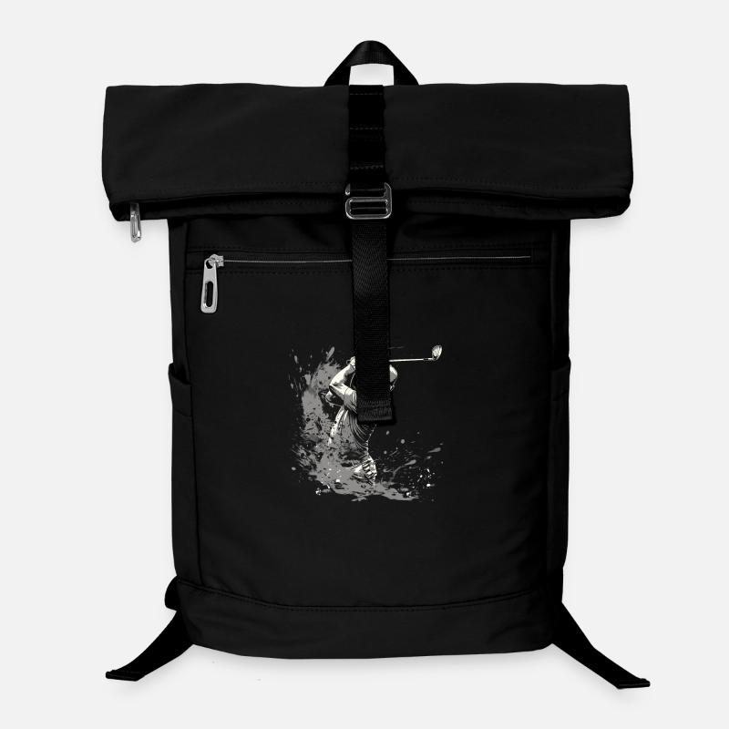 Golfer Zeichnung Laptop-Rucksack 