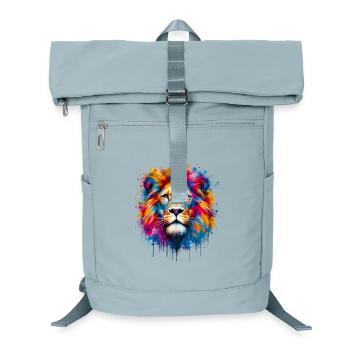 Lion - Laptop Backpack - ice blue - Front