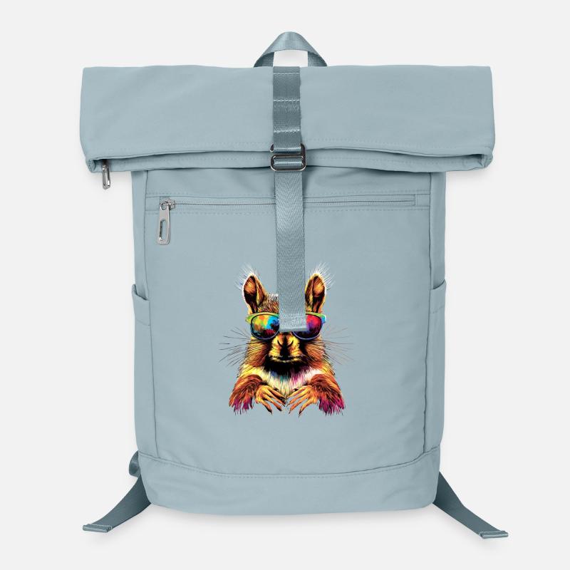 Eichhörnchen Kopfhörer Bunt Popart DJ Eichhörnchen Laptop-Rucksack 