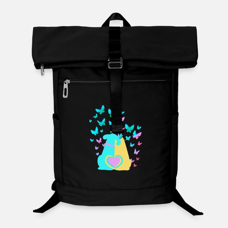 Frühling Hund Katze Herz Laptop-Rucksack 