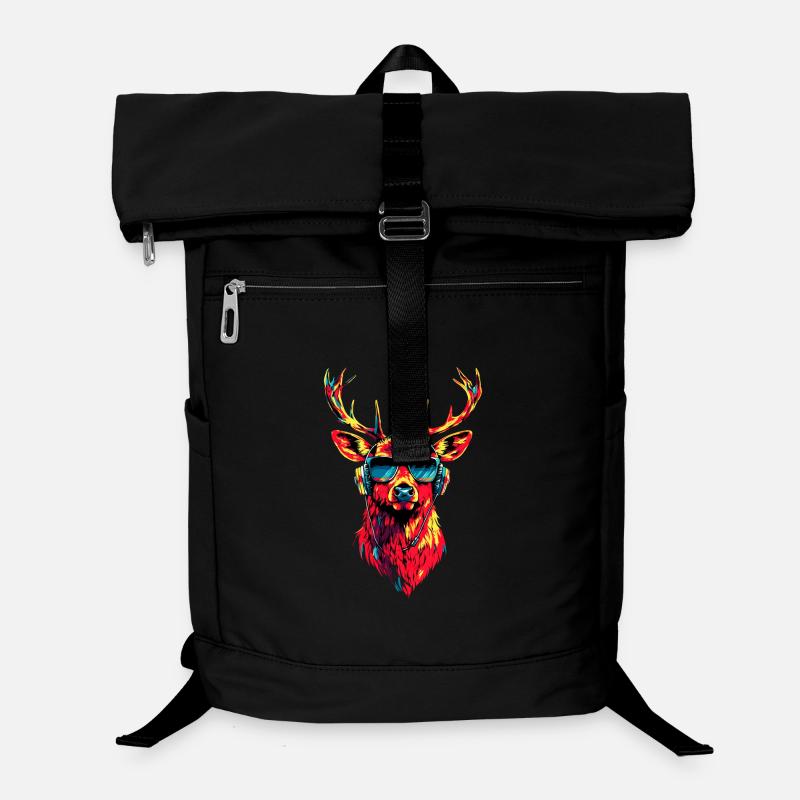 Hirsch Geweih Jagd Reh Rentier Rothirsch Jäger Laptop-Rucksack 