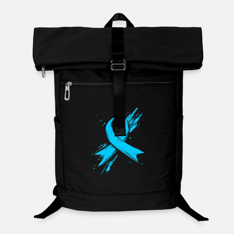 Prostata Krebs Bewusstein Schleife Hellblau Laptop-Rucksack 