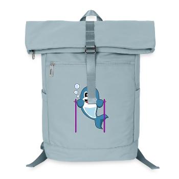 Delfin Bodybuilder Klimmzüge Bodybuilding - Laptop-Rucksack  - Eisblau - Vorne