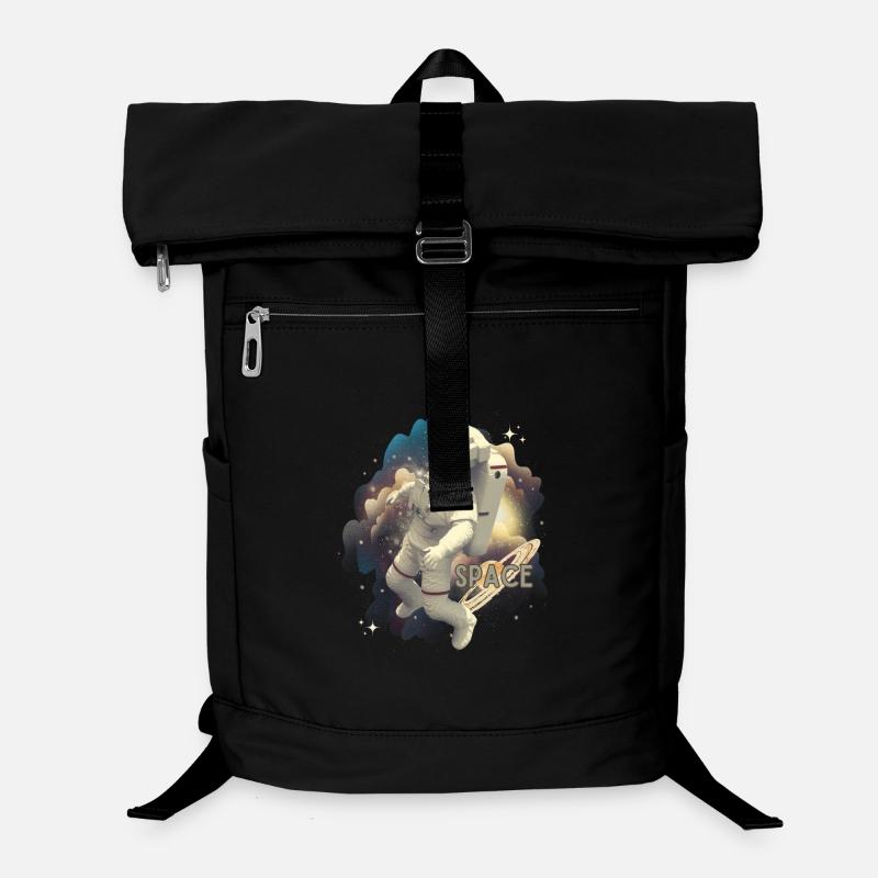 Astronaute dans la magie spatiale - Sac à dos ordinateur - noir