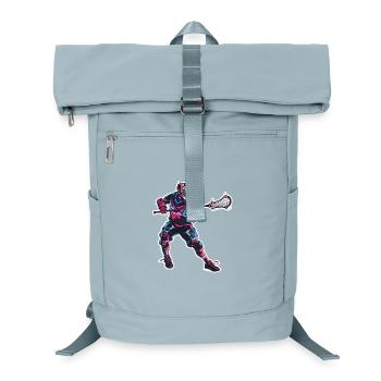 Lacrosse Player Graphics - Laptop Backpack - ice blue - Front