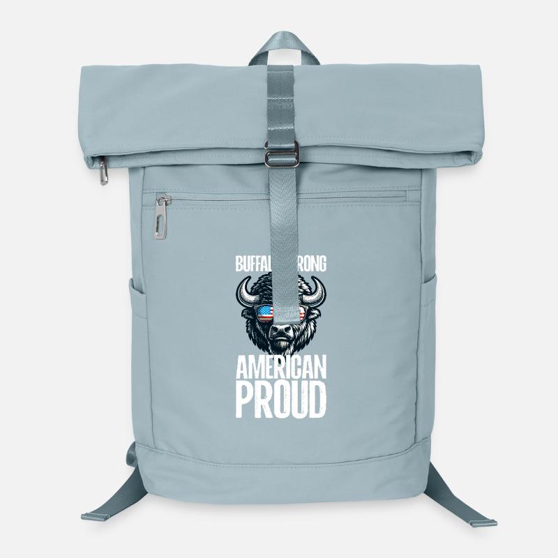 4 juillet American Buffalo USA Drapeau Bison Sac à dos ordinateur