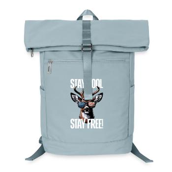 4th of July Stag Patriotic Outfit USA Flag - Laptop Backpack - ice blue - Front