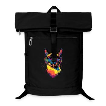 Siamkatze Siam Katze Siamese Cat Siamesen Katzen - Laptop-Rucksack  - Schwarz - Vorne