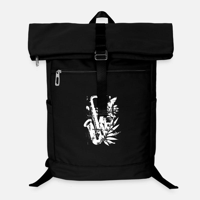 Saxophone Cartoon Style - Laptop Backpack - black