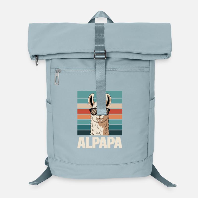 Dad Alpaca Dad Funny Llama Father's Day Gift Laptop Backpack