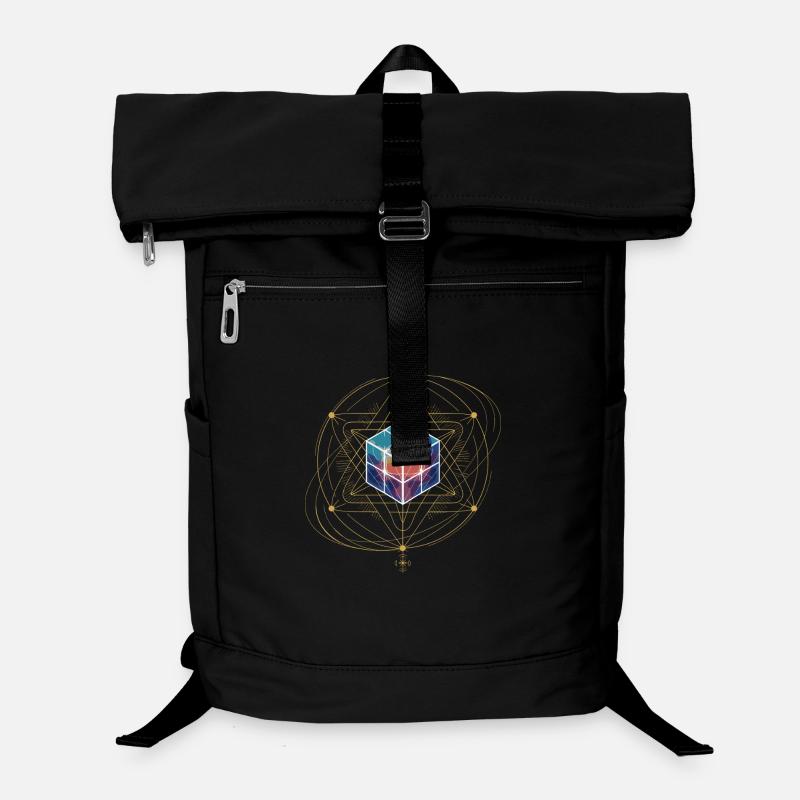 Metatron's Cube Sacred Geometry Cosmic Art Laptop Backpack