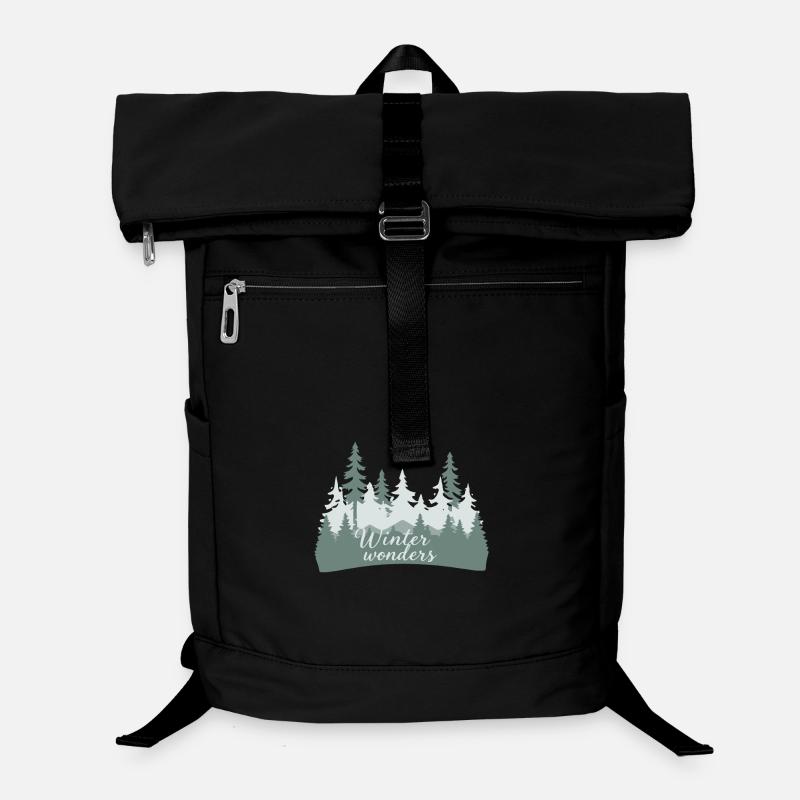 Winterwunderwald Silhouetten Laptop-Rucksack 
