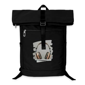 Headphones - Laptop Backpack - black - Front