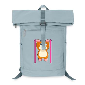 Hamster Bodybuilder Klimmzüge Bodybuilding - Laptop-Rucksack  - Eisblau - Vorne