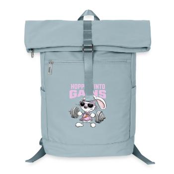 Krafttraining Hase Fitness Kraftsport Spruch - Laptop-Rucksack  - Eisblau - Vorne
