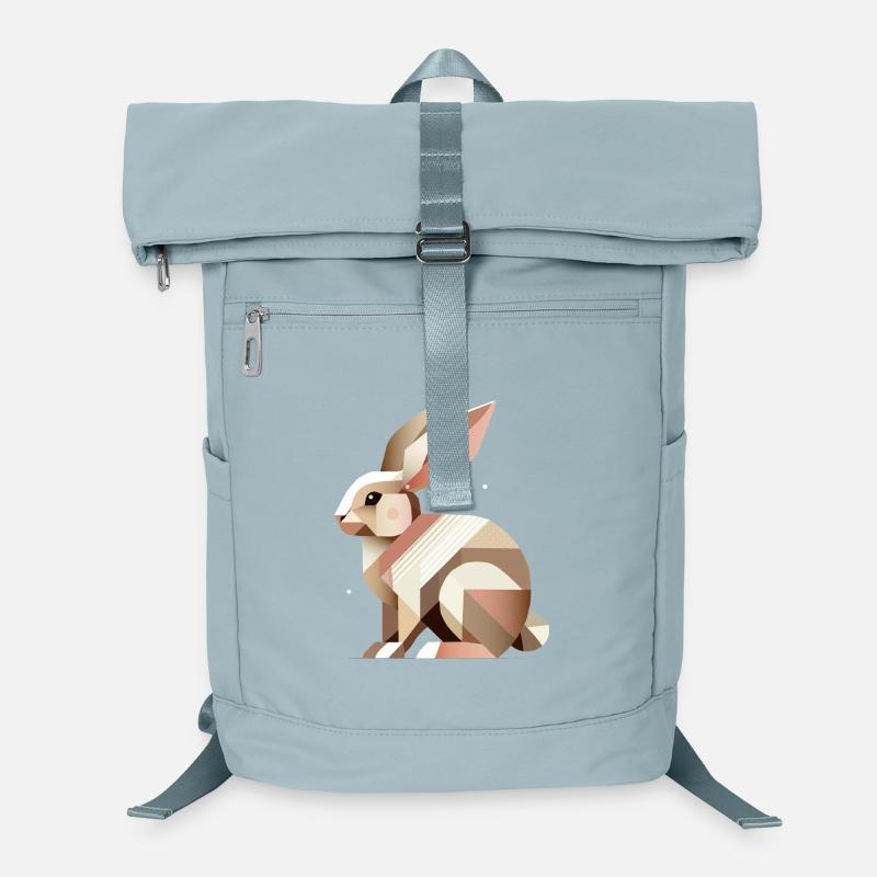 Géométrie charmante – Le lapin abstrait Sac à dos ordinateur