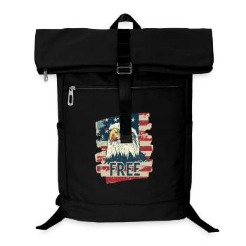 Drapeau américain avec aigle - Sac à dos ordinateur - noir - Devant