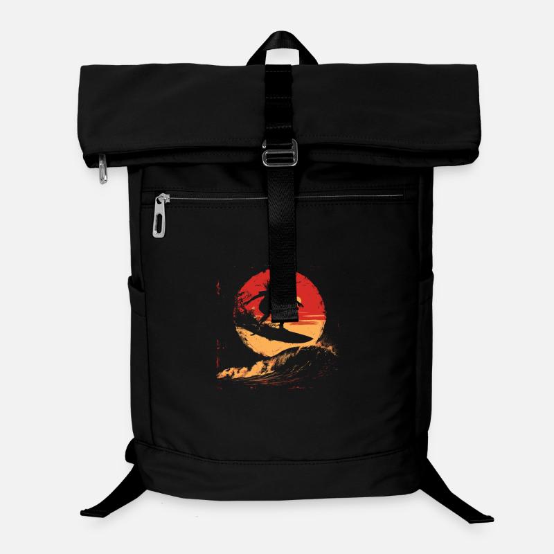 Surferin Sonnenuntergang Laptop-Rucksack 