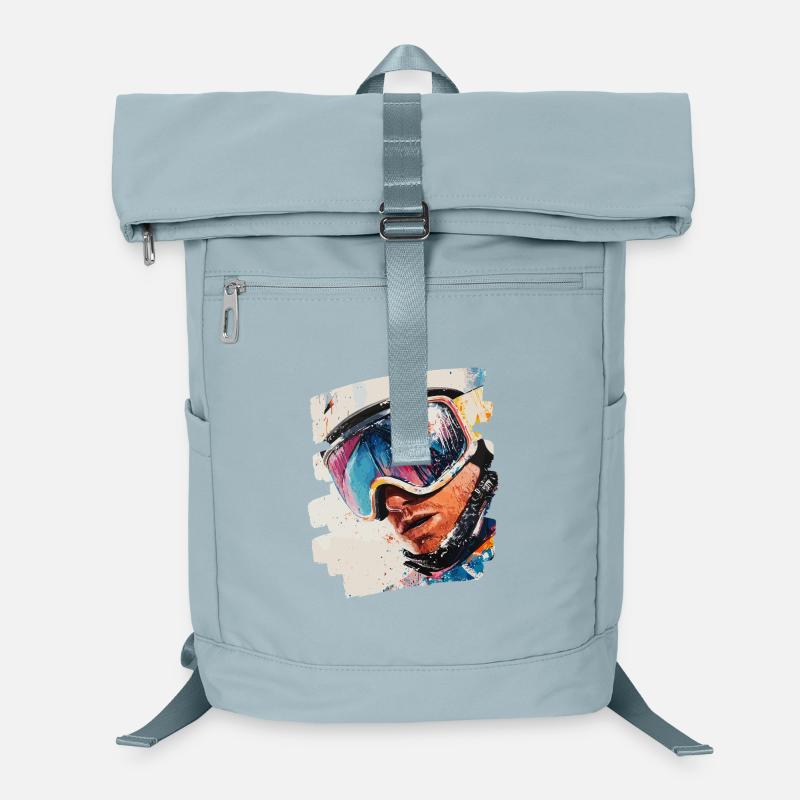 Snowboarder Pulverschnee Laptop-Rucksack 