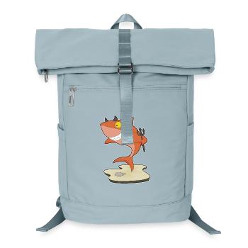 Shark Halloween Devil - Laptop Backpack - ice blue - Front