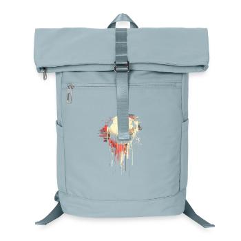 Fußball Illustration - Laptop-Rucksack  - Eisblau - Vorne
