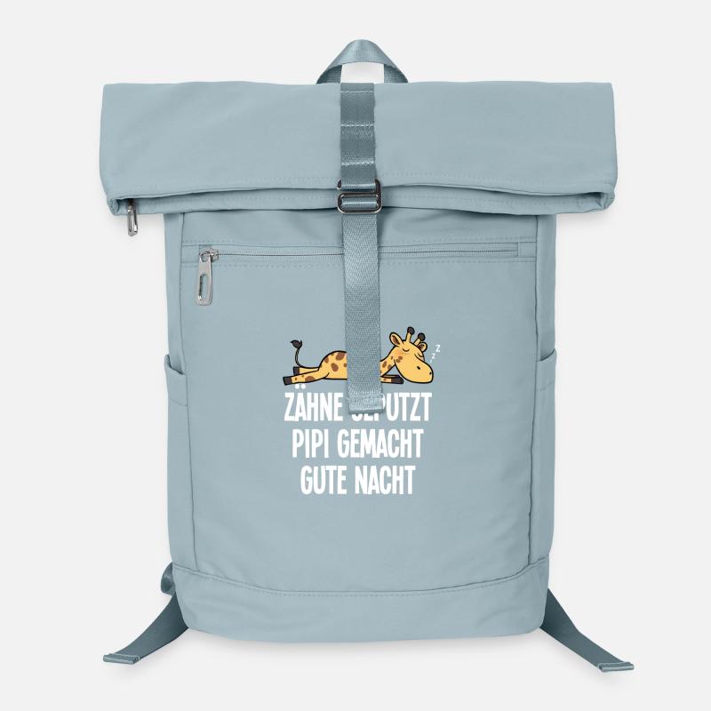 Funny Giraffe Teeth Brushed Good Night Saying Laptop Backpack