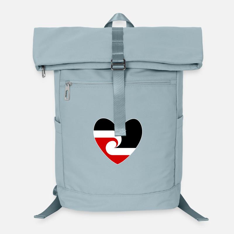 Drapeau maori en forme de cœur, Nouvelle-Zélande Sac à dos ordinateur