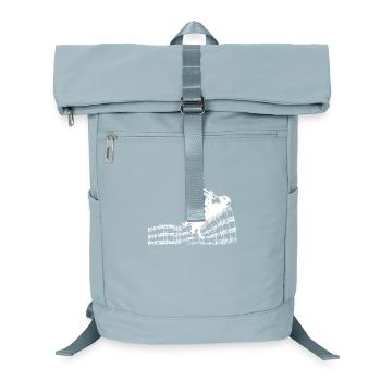 Musikalisches Erdmännchen mit Trompete und Noten - Laptop-Rucksack  - Eisblau - Vorne