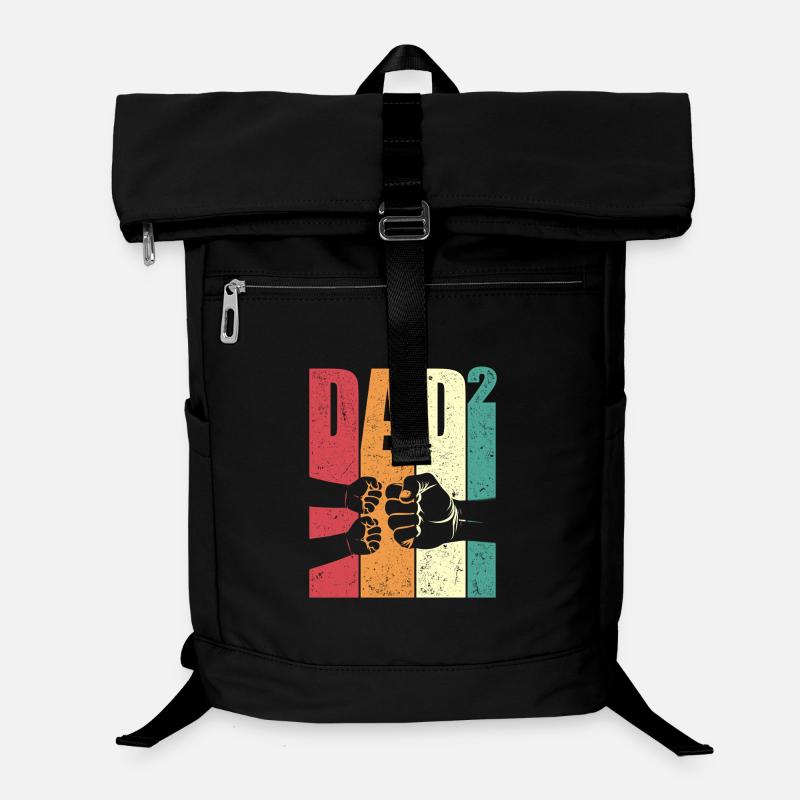 Dad Hoch 2 Fist Bump Zwei Kinder Vatertag Geschenk Laptop-Rucksack 