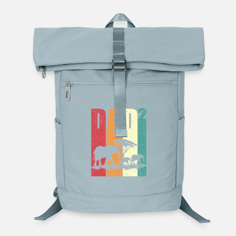 Elefant Zwei Kinder Dad Hoch 2 Vatertag Geschenk Laptop-Rucksack 