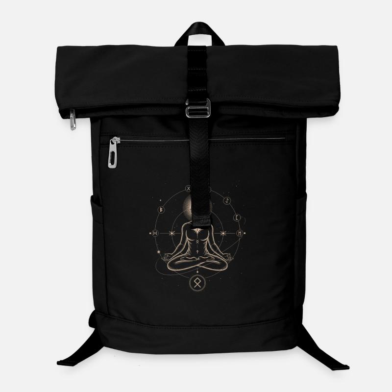Alignement astral runique | Impression d’art méditative Sac à dos ordinateur