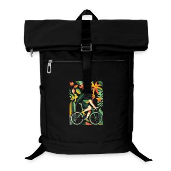 Look de bande dessinée cycliste - Sac à dos ordinateur - noir - Devant