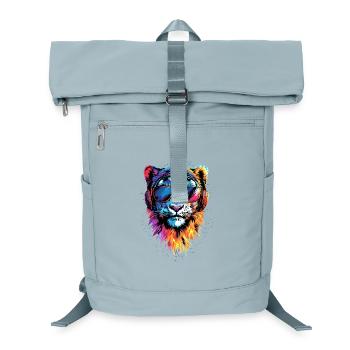 Schneeleopard Panther Raubkatze Großkatze Leopard - Laptop-Rucksack  - Eisblau - Vorne