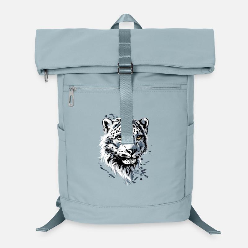 Schneeleopard Panther Raubkatze Großkatze Leopard Laptop-Rucksack 