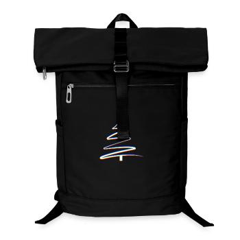 Abstrakter Weihnachtbaum Trippy Effekt - Laptop-Rucksack  - Schwarz - Vorne