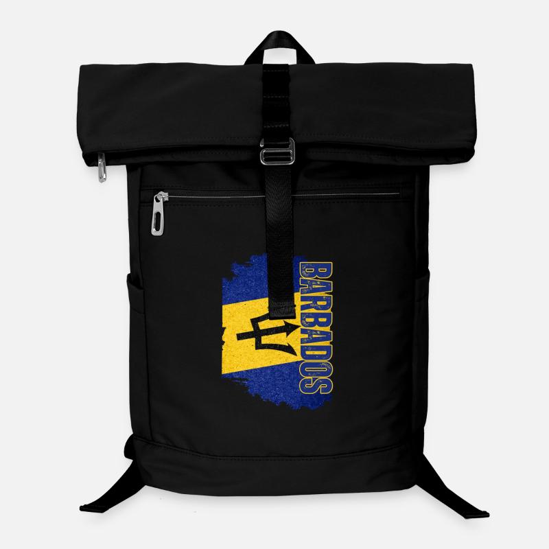 Aufrechte Barbados-Flagge, ich liebe Barbados Laptop-Rucksack 