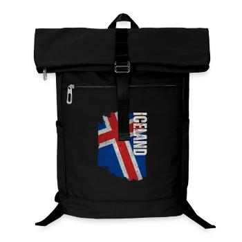 Drapeau vertical de l’Islande, j’aime l’Islande - Sac à dos ordinateur - noir - Devant