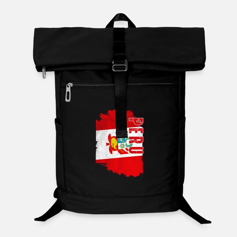 Drapeau péruvien vertical, fierté péruvienne Sac à dos ordinateur