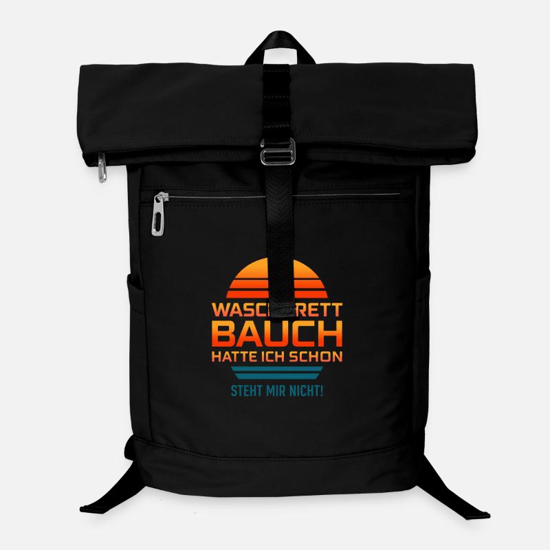 Waschbrett BAUCH hatte ich schon, steht mir nicht! Laptop-Rucksack 