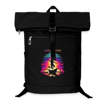 Aura Farming Traditioneller Tanz - Laptop-Rucksack  - Schwarz - Vorne