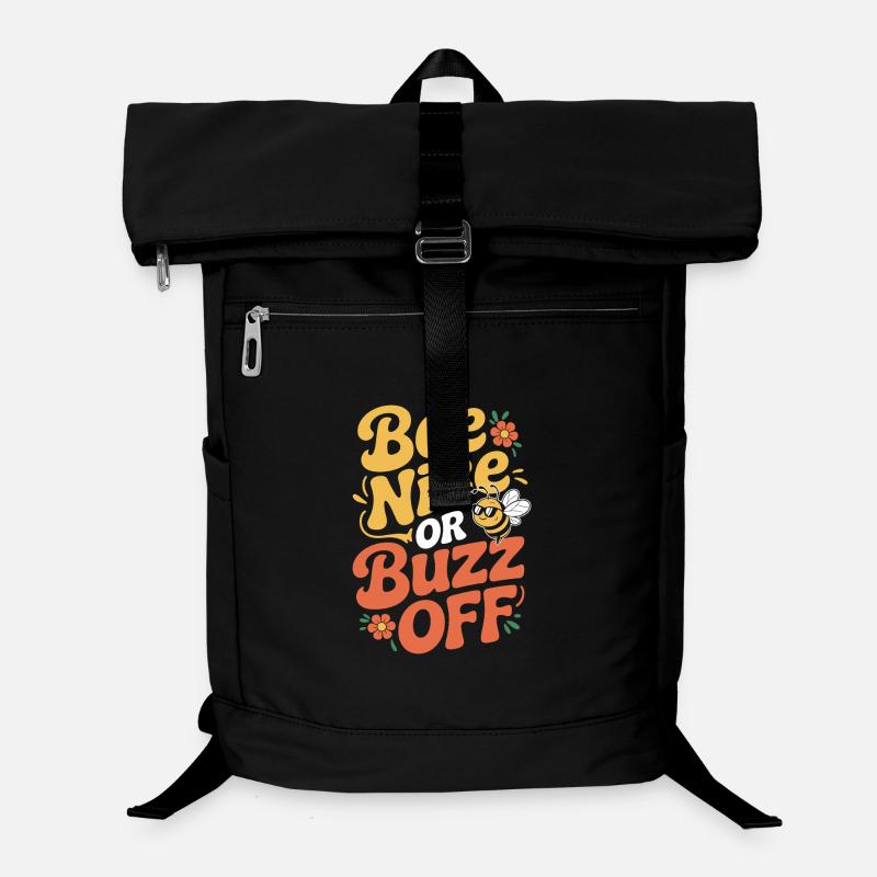 Bee Beekeeper Bee Nice Or Buzz Off Beekeeper Laptop Backpack
