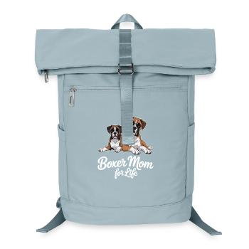 Boxer Mom For Life - Laptop Backpack - ice blue - Front
