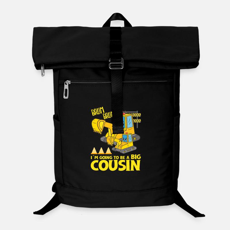 Excavator Child Ready Going To Be A Big Cousin Laptop-Rucksack 
